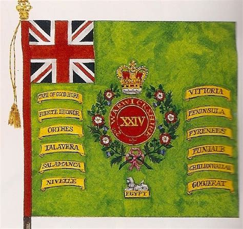 Regimental Colour 1st Bn 24th 2nd Warwickshirefoot 1876