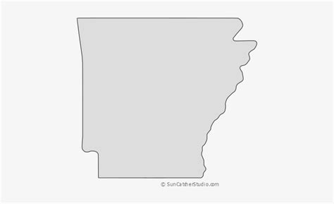 Arkansas Map Outline Shape State Stencil Clip Art Scroll Pattern