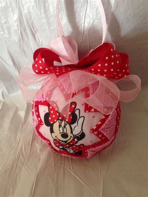 Minnie Mouse Ornament Quilted Christmas Ornament Christmas Etsy