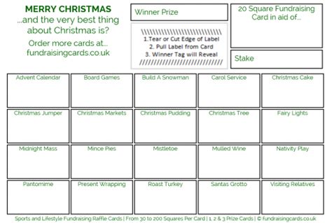 Mixed Theme Charity Fundraising Card Raffle Ticket Scratchcard