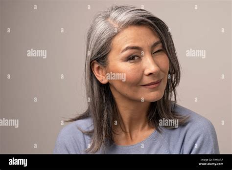 Woman Smiling Face Asian Mature Hi Res Stock Photography And Images Alamy