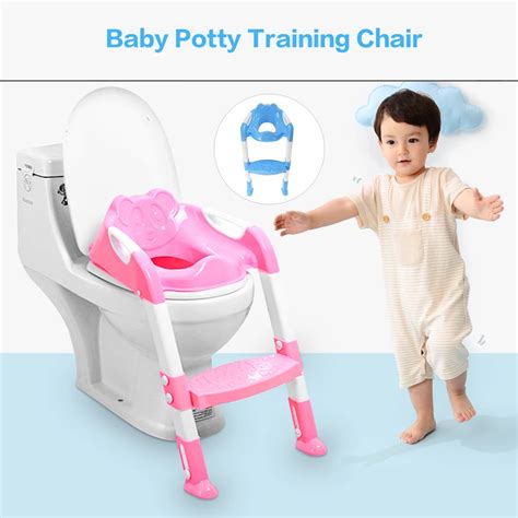 Kids Toilet Seat Ladder Baby Toddler Potty Training Step Trainer Non