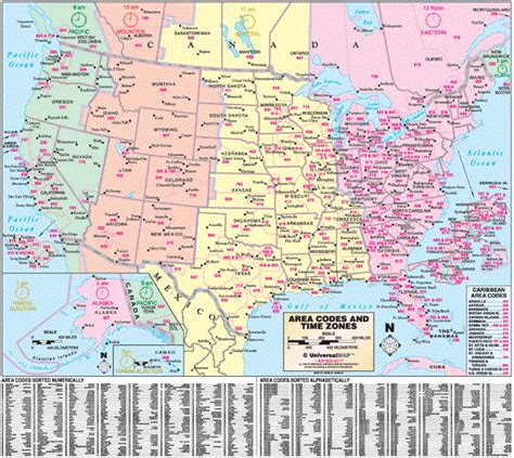 Map Of Usa Telephone Area Codes Map Of World