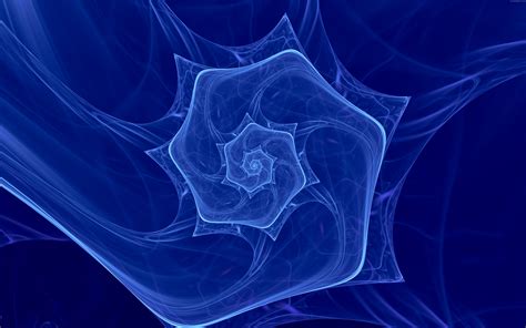 Blue Spiral Fractal Background Psdgraphics