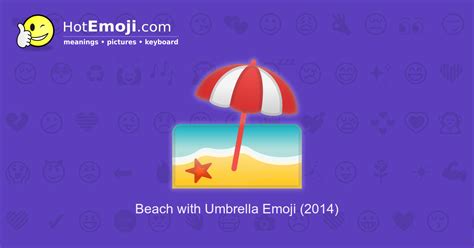 🏖️ Beach With Umbrella Emoji Meaning With Pictures From A To Z