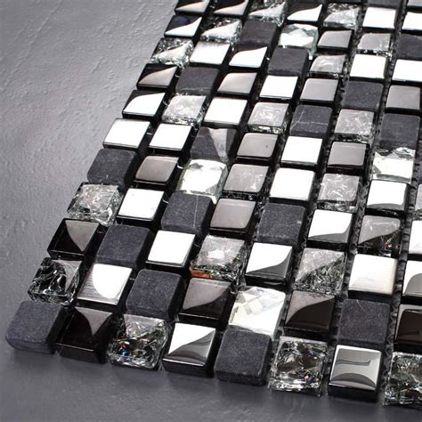Stone Glass Tiles 304 Brushed Stainless Steel Metal Wall Tile Ks66b