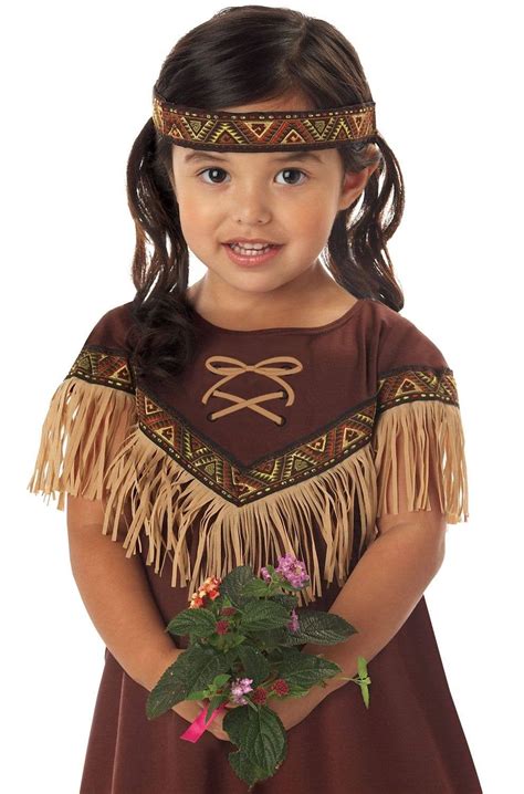 Girls Lil Native Indian Costume Girls Cute Wild West Costume