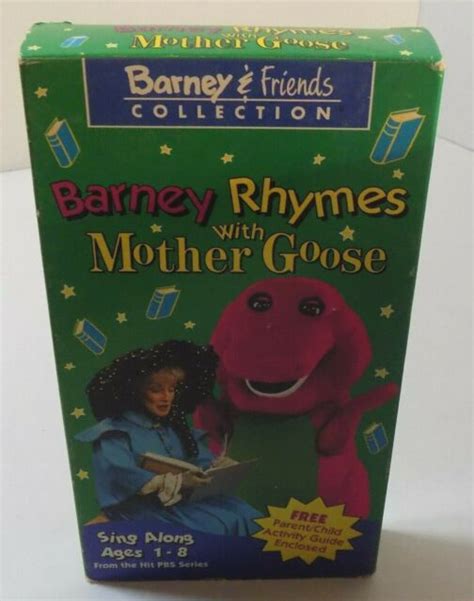 Barney Barney Rhymes With Mother Goose Vhs 1993 For Sale Online Ebay