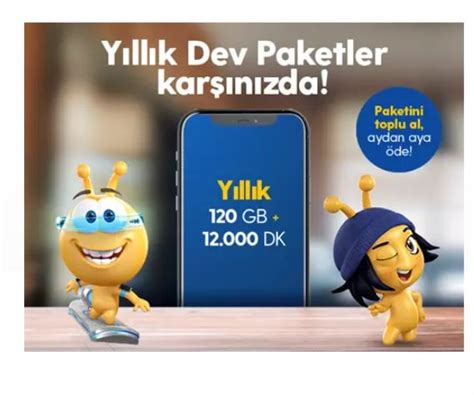 Turkcell Yıllık Dev Star 120 GB Paket Detay