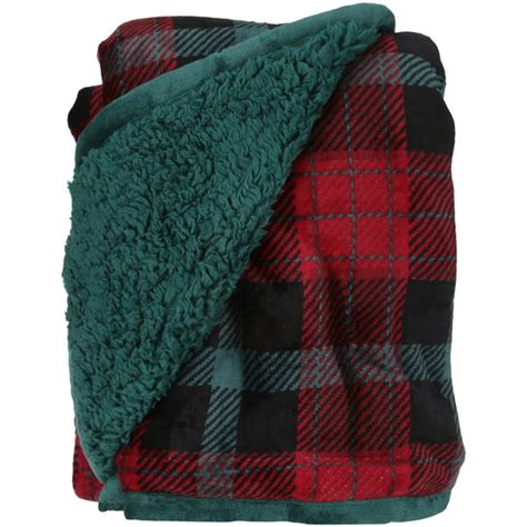 Better Homes And Gardens Holiday Velvet Plush Reverse To Sherpa Throw