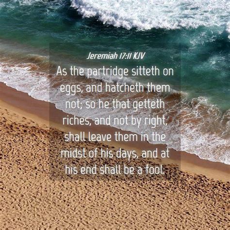 Jeremiah 1711 Kjv As The Partridge Sitteth On Eggs And Hatcheth
