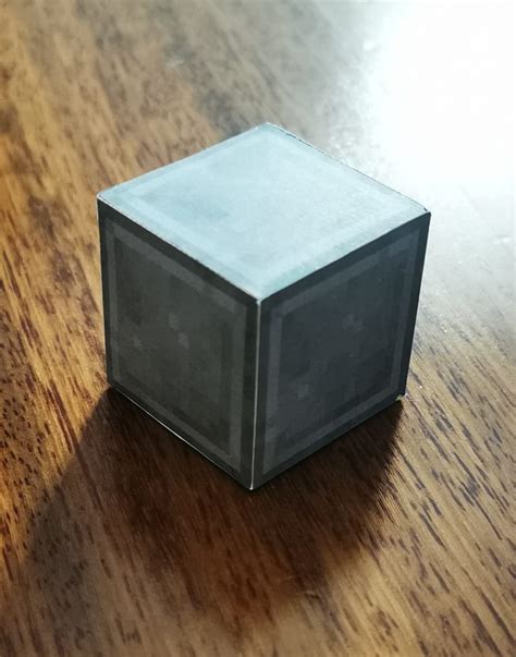 Pixel Papercraft Netherite Block
