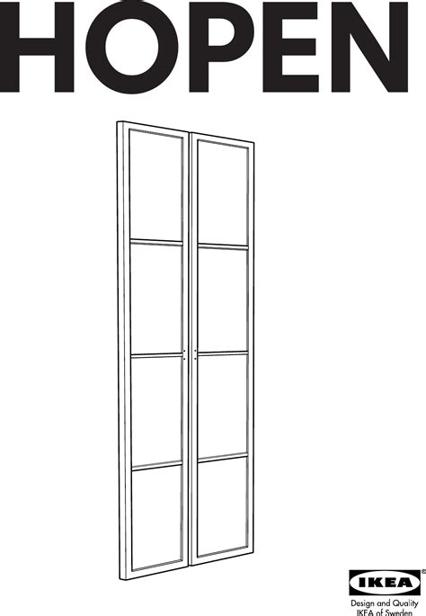 Ikea Hopen Door Pair 31x89 Assembly Instruction