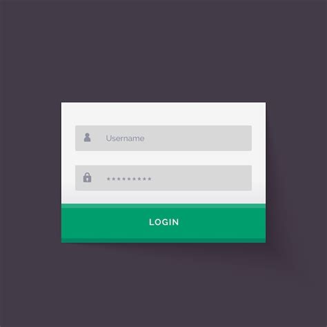 Free Vector Simple Login Form Template