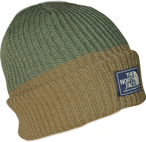 The North Face Colorblock Beanie Hat Greenthyme Au Fashion