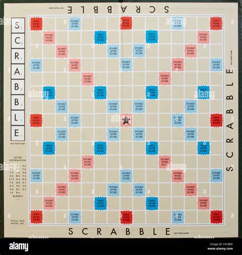 Empty Scrabble Board Stock Photo Alamy