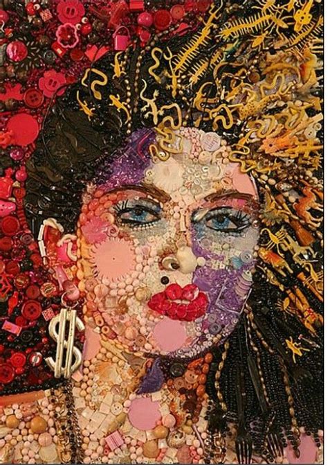 Jane Perkins Recreates Famous Works Of Art With Buttons Beads And