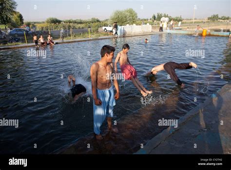 Swimming Pool In Kunduz Afghanistan Stock Photo Alamy