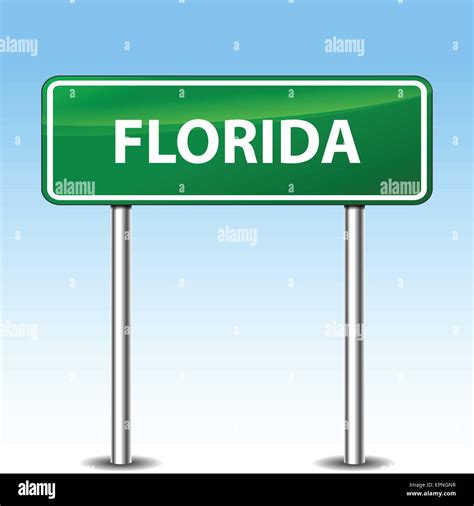 Welcome To Florida Highway Sign Stock Vector Images Alamy