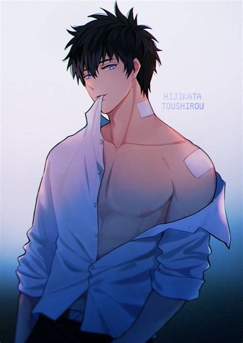 赤丸ɴɪɴᴇ¹⁰⁰⁵ on Twitter Shirtless anime babes Hot anime babe Handsome anime