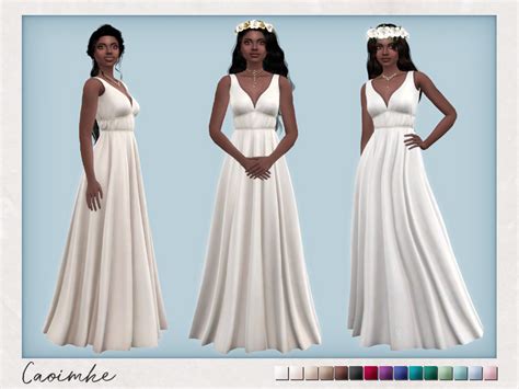 The Sims Resource Bohemian Wedding Caoimhe Dress Sleeveless