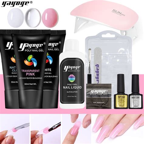Yayoge Poly Gel Set Quick Building Gel Polish For Nail Extensions