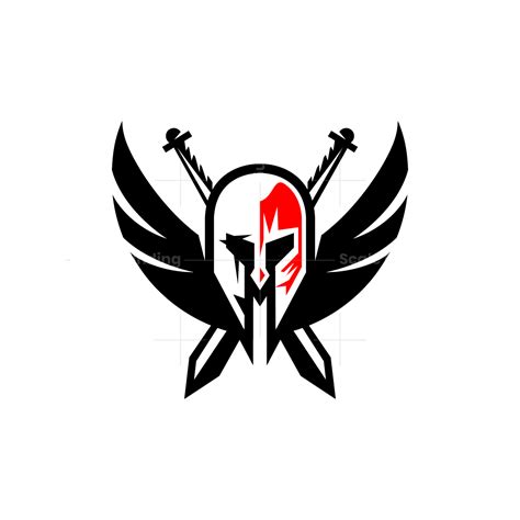 Winged Spartan Helmet Logo
