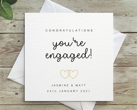 Personalised Engagement Card Youre Engaged Etsy