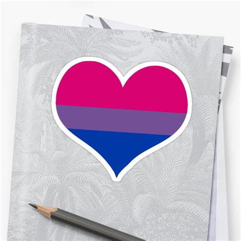 Bisexual Flag Heart Sticker By Theindigowitch Redbubble