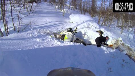 Stuck To Unstuck Snowmobile Ski Doo Freeride 2014 Youtube