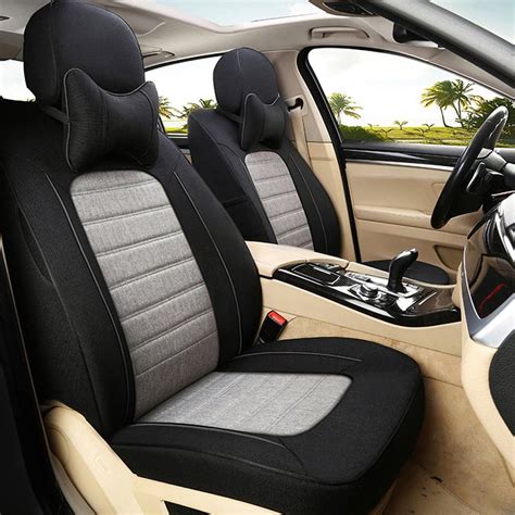 Autodecorun Line Fabric Automotive Exact Fit Seat Covers