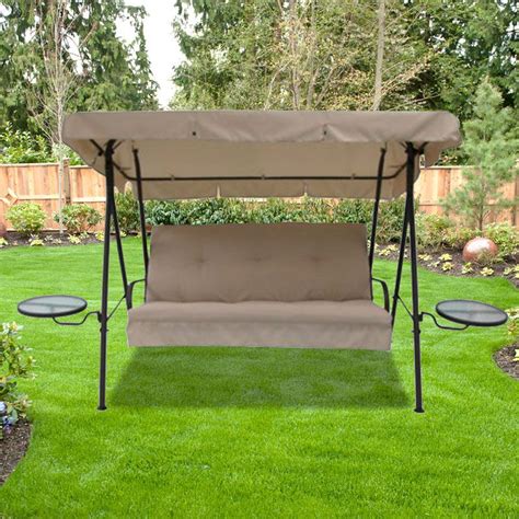 This chaise lounge cushion features durable 100% polyester cover that resists fading, mildew, and stains, with cushy foam fiber wrap. Swing Canopy Cover Replacement & ... OutdoorCushionblack ...