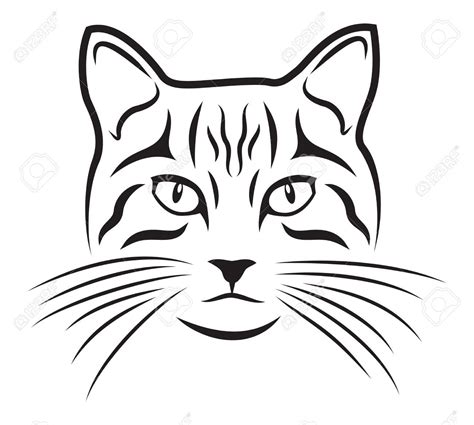 Line Art Cat Face Clipart Download Free Mock Up