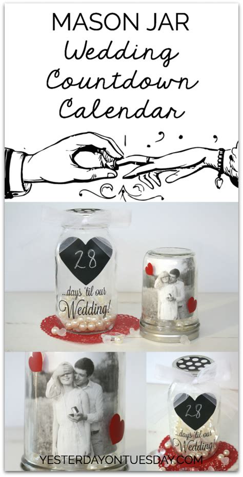 Diy Mason Jar Wedding Countdown Calendar A Thrifty And Cute Way To