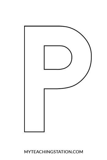 Alphabet Letter Template Set Letter P Activities Letter P Crafts