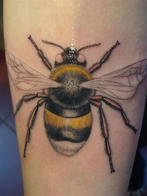 Yellow Amazing Bee Tattoo On Arm Tattoomagz › Tattoo Designs Ink