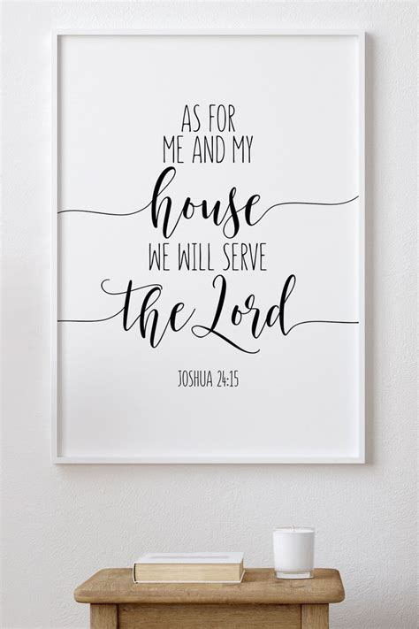 As For Me And My House We Will Serve The Lord Joshua 2415 Bible