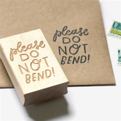 Please Do Not Bend Rubber Stamp Worthwhile Paper