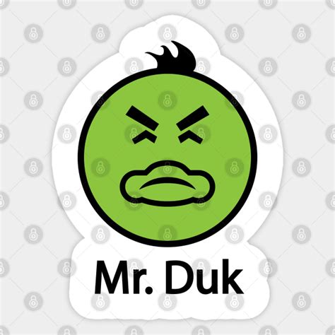 Mr Duk Mr Yuks Offspring Mr Yuk Sticker Teepublic