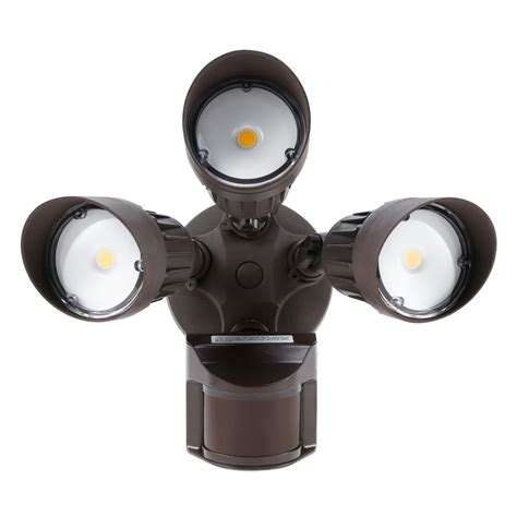 30w Outdoor Security Lights 3 Head Led Motion Security Lights For Yard