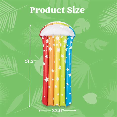 Inflatable Pool Floats Fruit Tubesswimming Rings Rainbow Multicolor One Touch Top Tred Toys