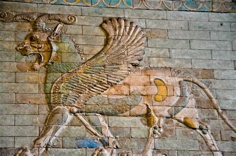 Winged Lion Babylon Gate Relief At The Louvre Museum Paris Flickr