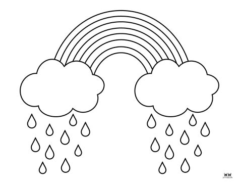 Printable Rainbow Colouring Pages