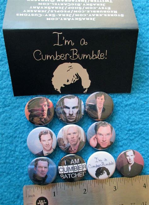 Pc Inch Benedict Cumberbatch Pinback Buttons Badges Flair Sherlock Ocd Im A Cumberbumble