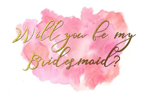 Will You Be My Bridesmaid Template