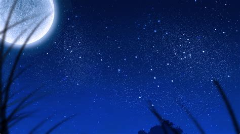 Moon And Stars In Sky Wallpapers Hd Wallpapers Id 26708