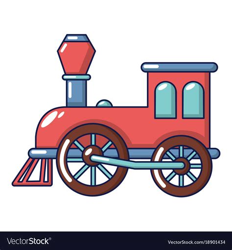 Old Train Icon Cartoon Style Royalty Free Vector Image