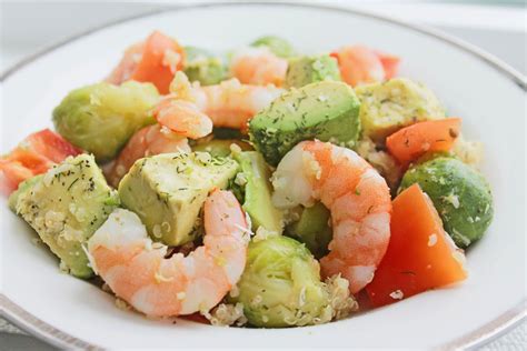 Healthy Dinner Recipe Shrimp Avocado Quinoa Bowl Clean Eating Meal Plan Easy And Cheap