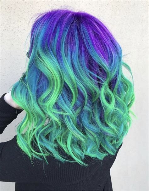 Rainbow Hair Color Hair Color Pastel Hair Color Blue Coloured Hair