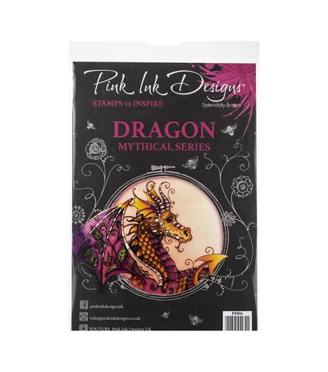 Pink Ink Designs A5 Clear Stamp Set Dragon Joann